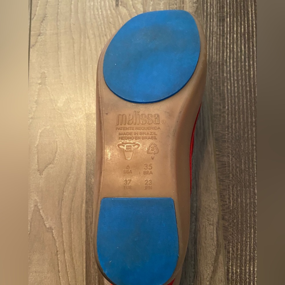 Cute Melissa Tan Rubber Shoe In Size 6 - Picture 2 of 4